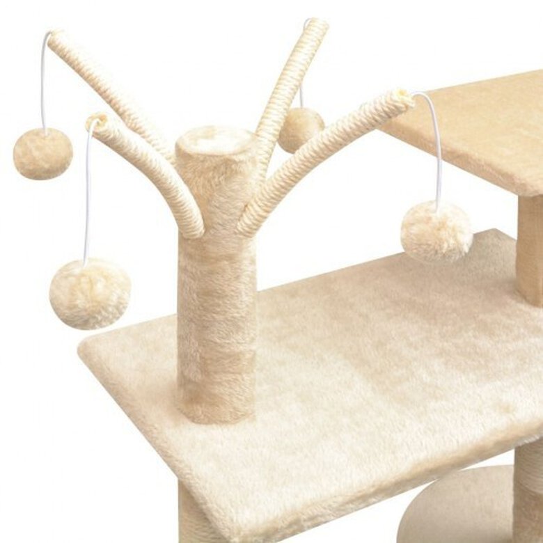 Rascador con poste de sisal para gatos color Beige, , large image number null
