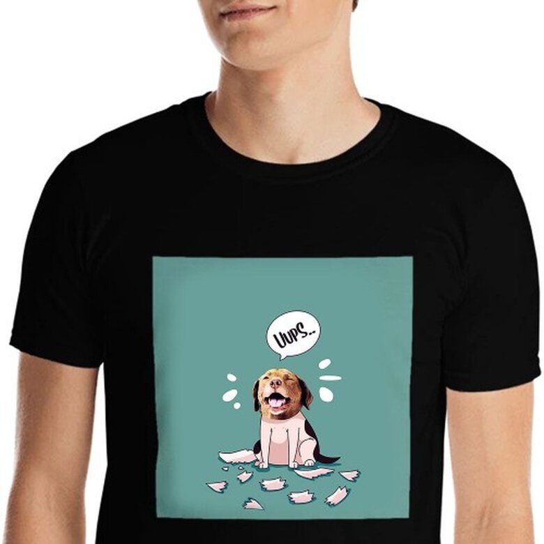 Mascochula camiseta hombre melasuda personalizada con tu mascota negra, , large image number null