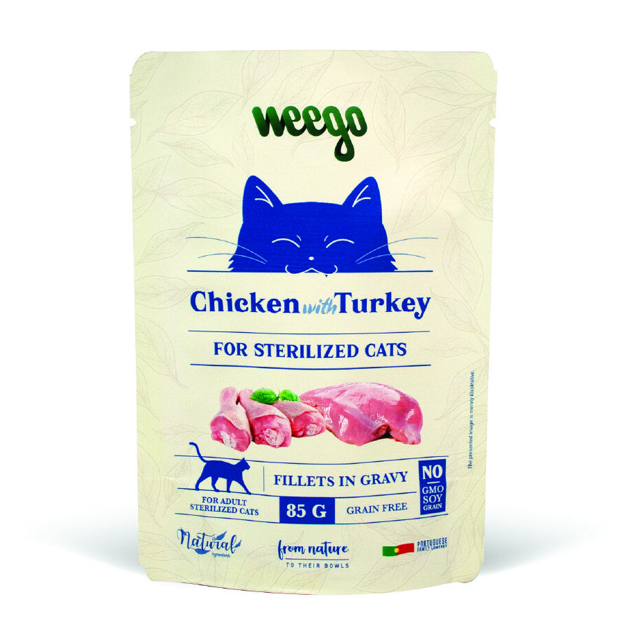 Weego Comida Húmeda de Pavo para gatos esterilizados thumbnail