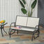 Outsunny Banco Balanc&iacute;n de 2 Plazas Silla Mecedora de Jard&iacute;n Tubo de Metal y Tela Texteline Transpirable para Exterior Carga M&aacute;x. 200 kg 120x70x85 cm Beige, , large indicador imagen numero 2