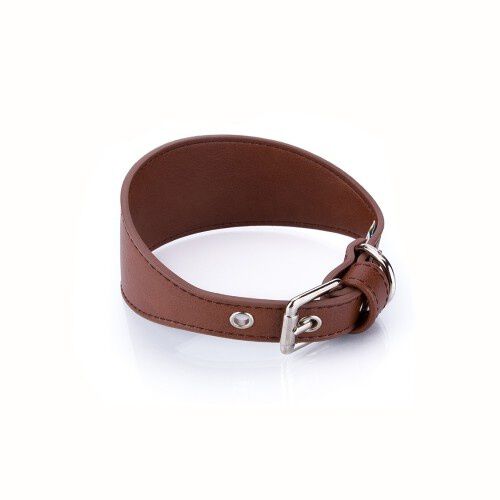 Collar de cuero vegano Pamppy especial galgos color Camel, , large Imagen numero 1
