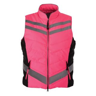 Chaleco acolchado reflectante unisex para jinete color Rosa