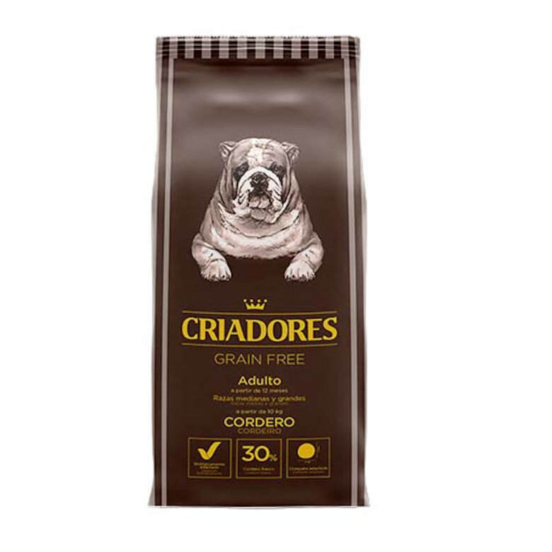 Criadores Grain Free Cordero pienso perro raza M-L image number null