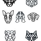 Silueta decorativa de perro raza Labrador Retriever color Blanco, , large image number null