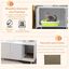 COSTWAY 3 en 1 Casa para Gatos con Rascador Extraíble, Mesa de Centro Auxiliar de Madera, Cueva para Gatos con 2 Puertas, Mueble Arenero de 90 x 50 x 50 cm (Blanco), , large indicador imagen numero 3