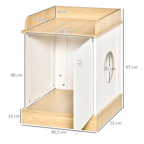 PawHut casa multifuncional de madera para gatos, , large Imagen numero 3