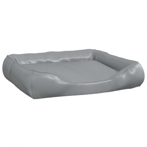Vidaxl sof&aacute; acolchado de cuero gris claro para mascotas, , large Imagen numero 1
