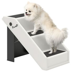 PawHut Escalera para Mascotas Crema