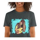 Mascochula camiseta mujer personalizada graffiti con tu mascota gris oscuro, , large image number null