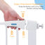 Nobleza - Barrera de Seguridad para Niños con Sistema de Cierre Automático, Sin Necesidad de Taladrar, Barrera de presión para bebés y Perros para escaleras y Puertas, Apertura de 75-82 cm, Blanco, , large indicador imagen numero 5
