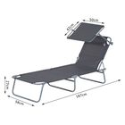 Tumbona plegable Outsunny para exterior color Gris, , large image number null