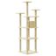 Vidaxl rascador &aacute;rbol con casa crema para gatos, , large indicador imagen numero 5