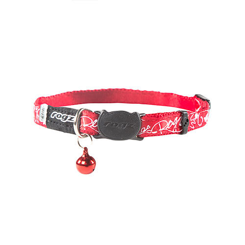 Rogz Silkycat collar para gato rojo con letras Imagen numero 1
