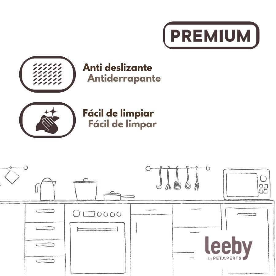Leeby Comedero Antideslizante Acero Inoxidable para perros, , large Imagen numero 5