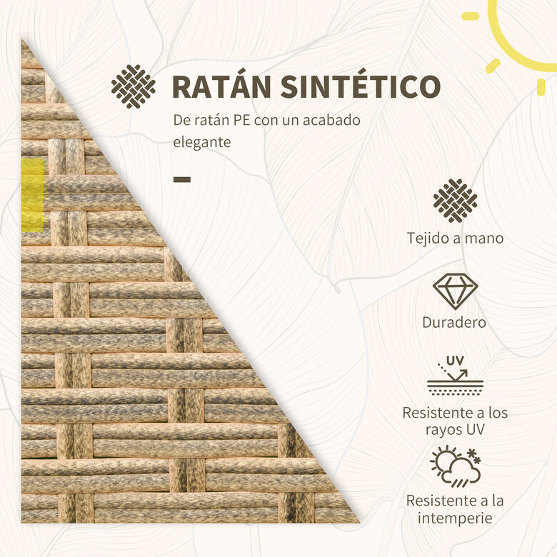 Outsunny Conjunto de Muebles de 3 Piezas para jardín thumbnail