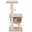 VidaXL Rascador con postes de sisal para gatos color Beige, , large indicador imagen numero 2