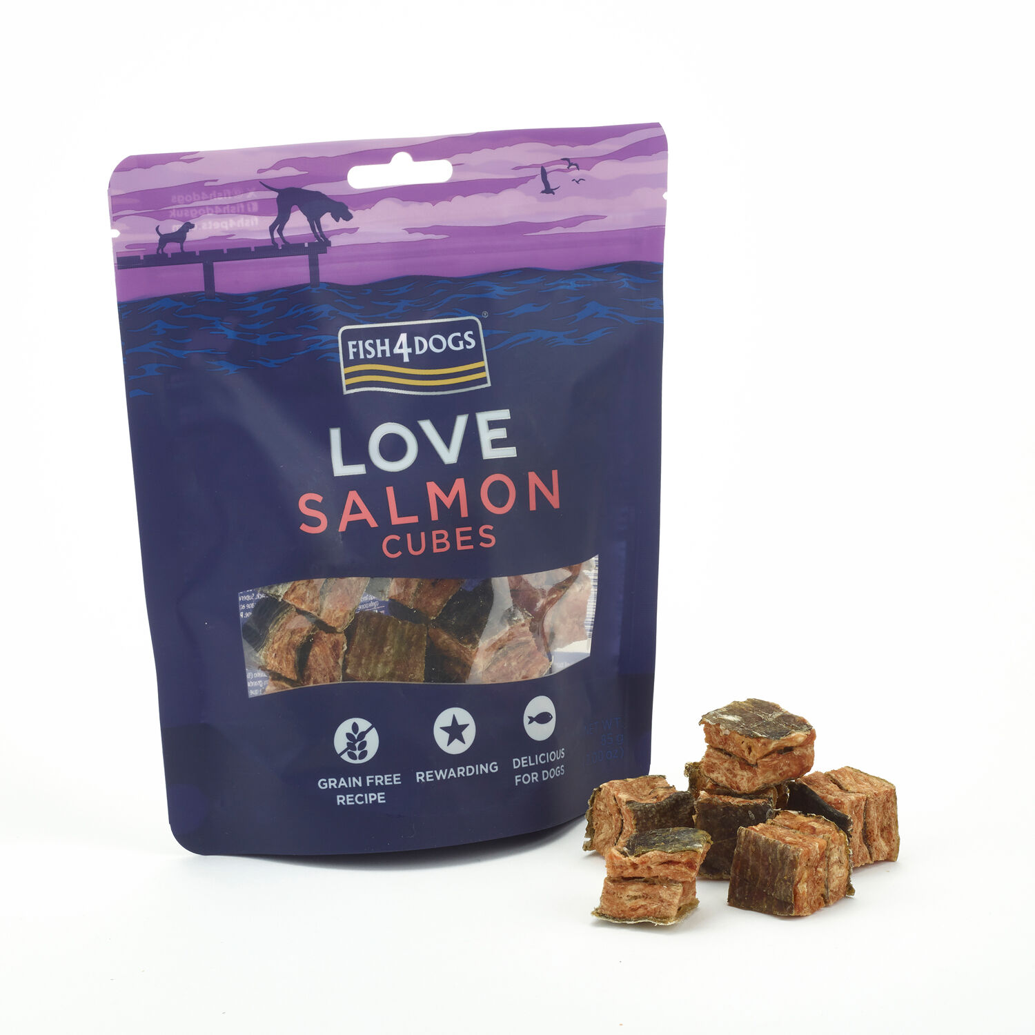 Fish4Dogs Snack Love Salmón Cubos para perros