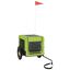 vidaXL Remolque bicicleta para perros hierro tela Oxford verde negro, , large indicador imagen numero 3