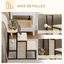 PawHut Escalera para Perros Crema y Negro, , large indicador imagen numero 5