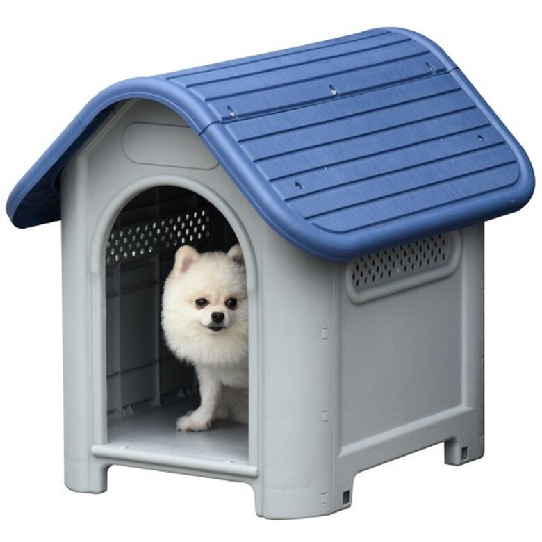 Caseta para perros pequeños y mini color Azul y Gris, , large image number null