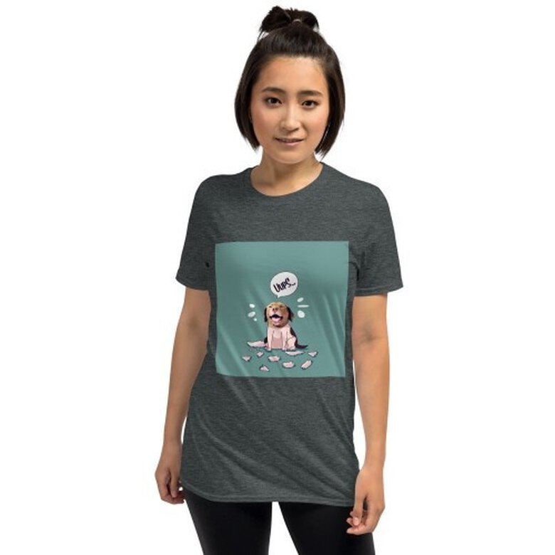 Mascochula camiseta mujer melasuda personalizada con tu mascota gris oscuro, , large image number null
