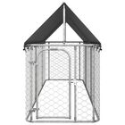 VidaXL Perrera Exterior Plateada para perros, , large image number null