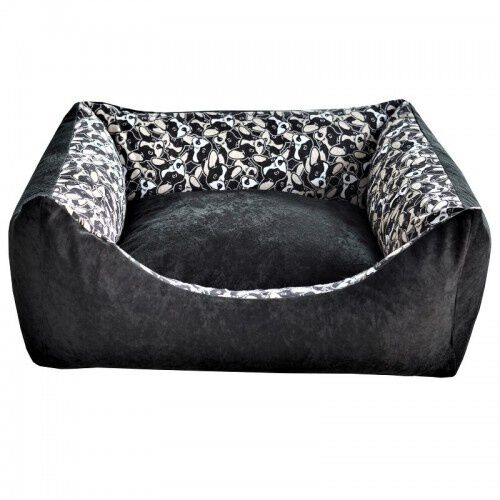 Cama reversible con estampado de Bulldog para perros thumbnail