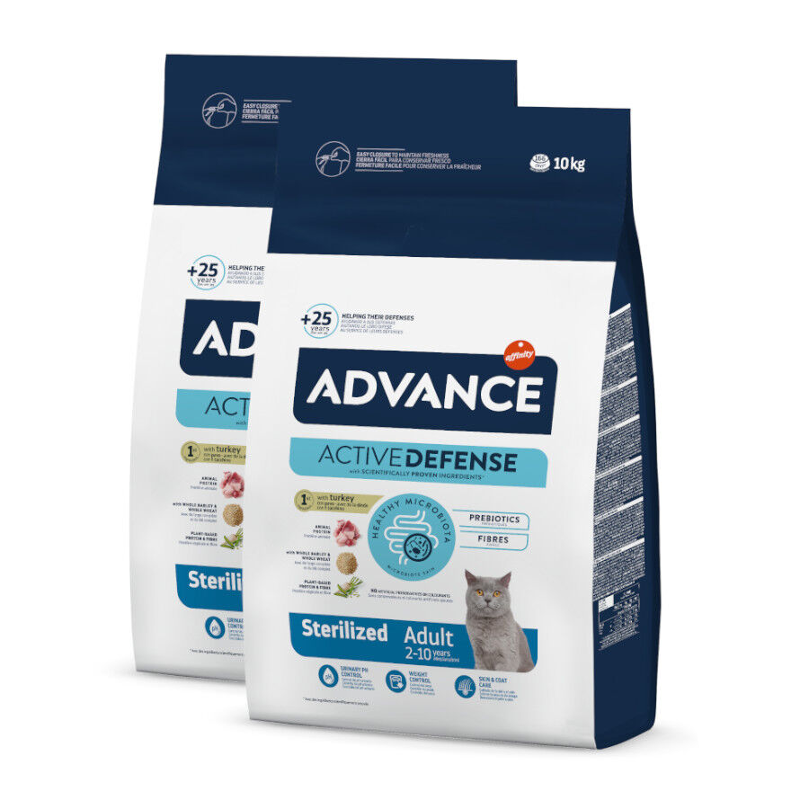 Advance Adult Sterilized Pavo y Cebada pienso para gatos