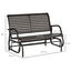 Outsunny Mecedora de Ratán de 2 Plazas Banco Balancín de Jardín con Balanceo Ergonómico y Marco de Metal para Terraza Balcón Exterior Patio Hotel Carga 220 kg 120x70x84 cm Marrón, , large indicador imagen numero 3