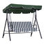 Outsunny Columpio de Jardín de 3 Plazas Balancín Exterior con Techo Ajustable y Marco de Acero para Balcón Terraza Patio Carga 200 kg 172x110x153 cm Verde, , large indicador imagen numero 1