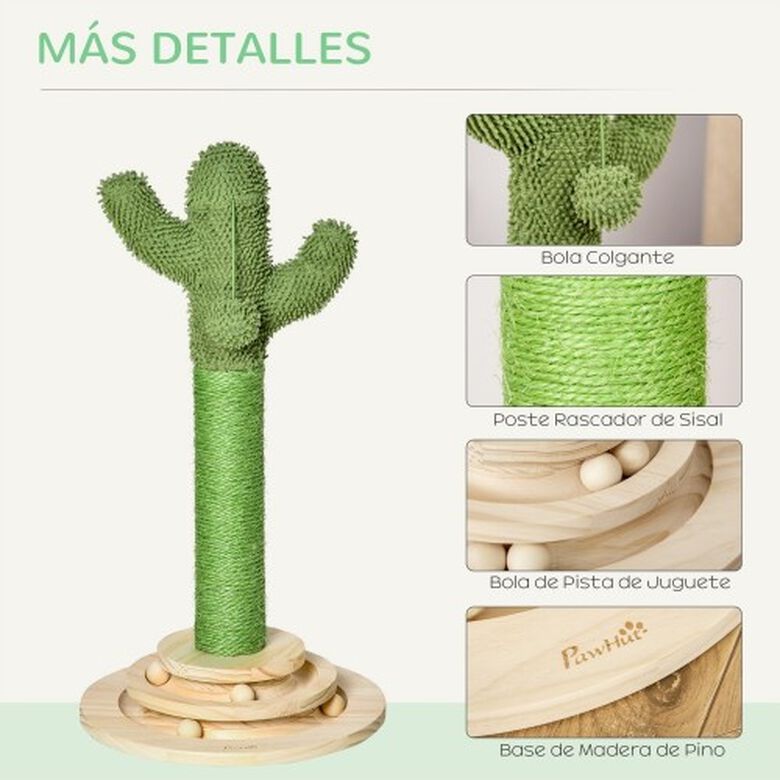 PawHut poste rascador cactus para gatos thumbnail