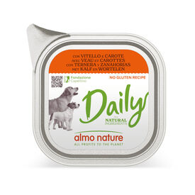 Almo Nature Daily Grain Free Ternera y Zanahorias tarrina para perros