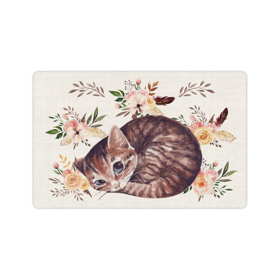 VINILIKO, alfombra de vinilo mascotas, Sweet cat 48x75 cm, , large Imagen numero 1