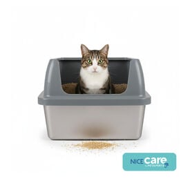 Nice Care Arenero Abierto Acero para gatos