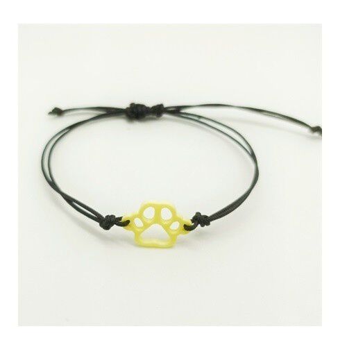 Seron pulsera con huella de perro amarillo, , large Imagen numero 1