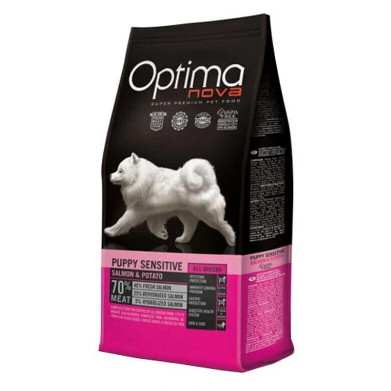 2 kg Optima Nova Puppy Sensitive Salm&oacute;n pienso para cachorros, , large Imagen numero 1