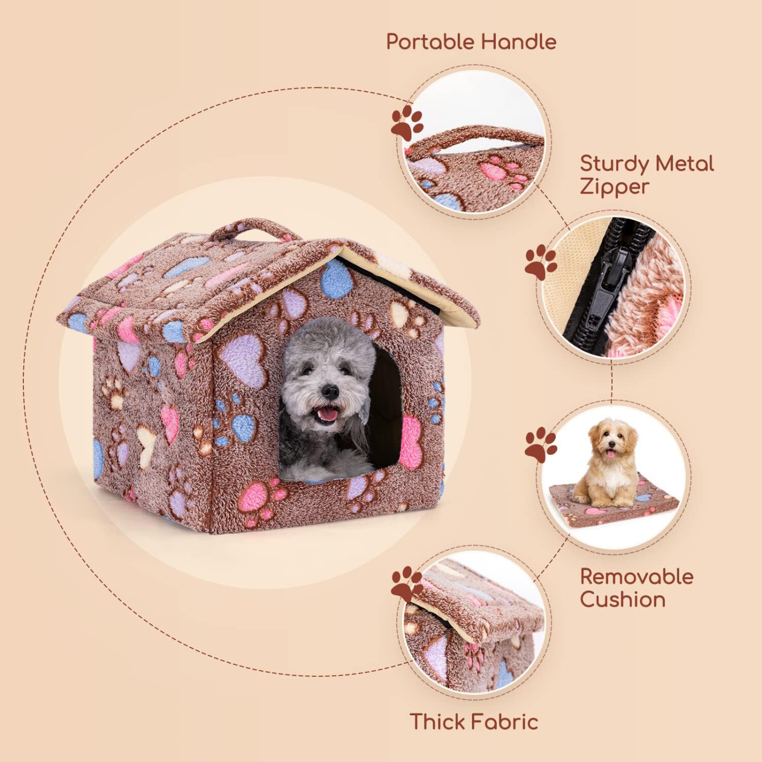 Nobleza Caseta marrón para Perros y Gatos thumbnail