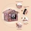 Nobleza Caseta para Perros, Casa Gatos Interior, Cama para Perro con Colchón Extraíble, Plegable Casa para Gato, Conejos, 42x39x33cm S, Marrón, , large indicador imagen numero 3