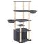 vidaXL Rascador para gatos con postes de sisal gris oscuro 147 cm, , large indicador imagen numero 1