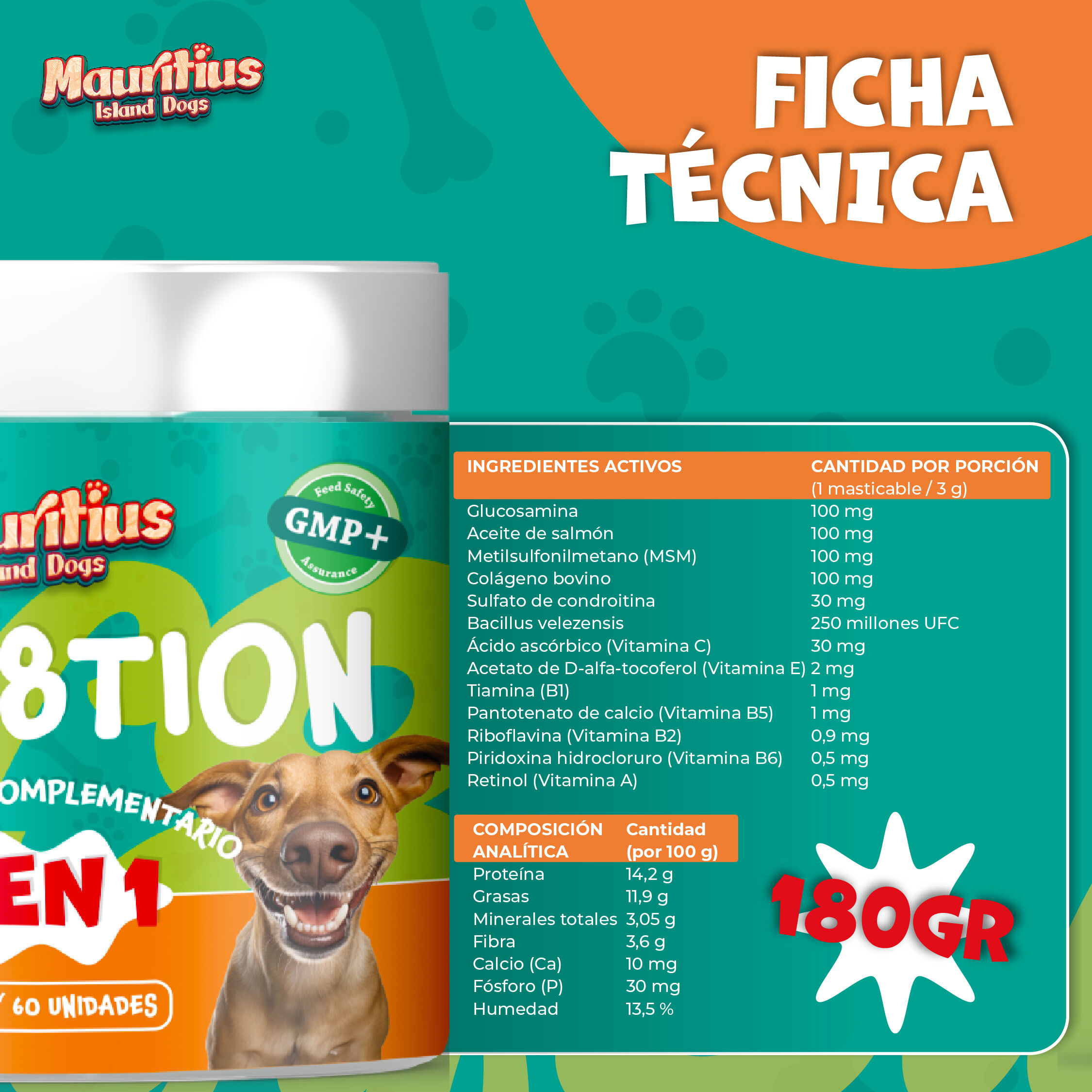 Mauritius Island Dogs Suplemento Articulaciones Huesos para perros, , large Imagen numero 4