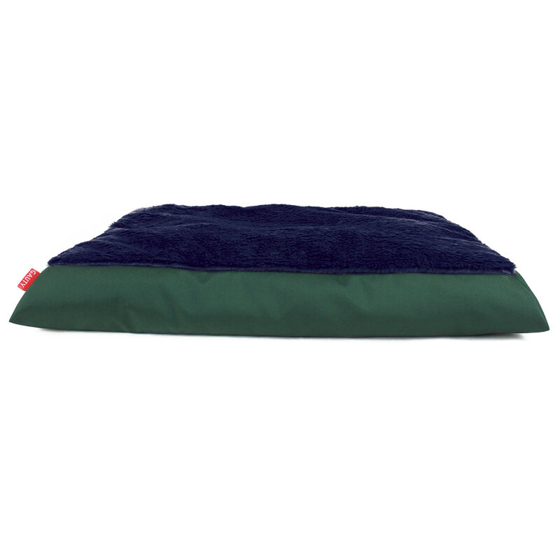 Gauty Cama Redonda para Perros y Gatos  Tela Impermeable y pelo - Verde y azul oscuro, , large Imagen numero 1