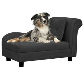 Sofá con cojín para perros color Negro