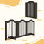 PawHut Barrera de Seguridad para Perros Pequeños Plegable Barrera para Perros en Casa de 3 Paneles con Patas Anchos para Escaleras Pasillos 154,5x29,5x61 cm Café, , large indicador imagen numero 3