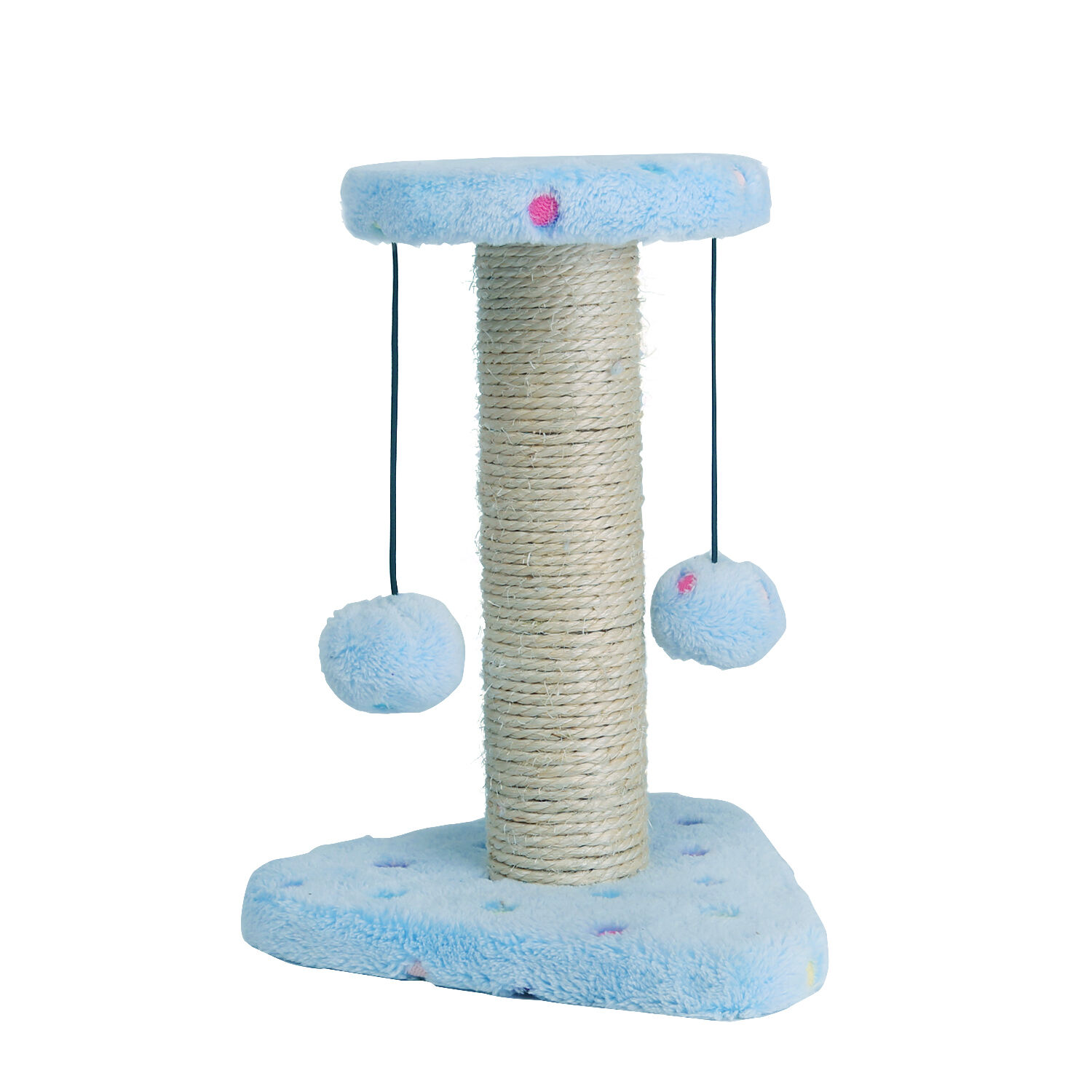 Nobleza &ndash; Poste rascador para gatos de sisal con juguete. Peque&ntilde;o, Color Azul. Medidas: 20*22*28vm, , large Imagen numero 3