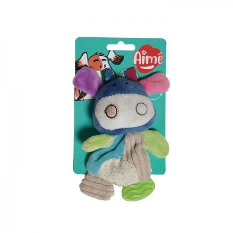 AIME mini toy plush cow juguete multicolor para perros, , large image number null