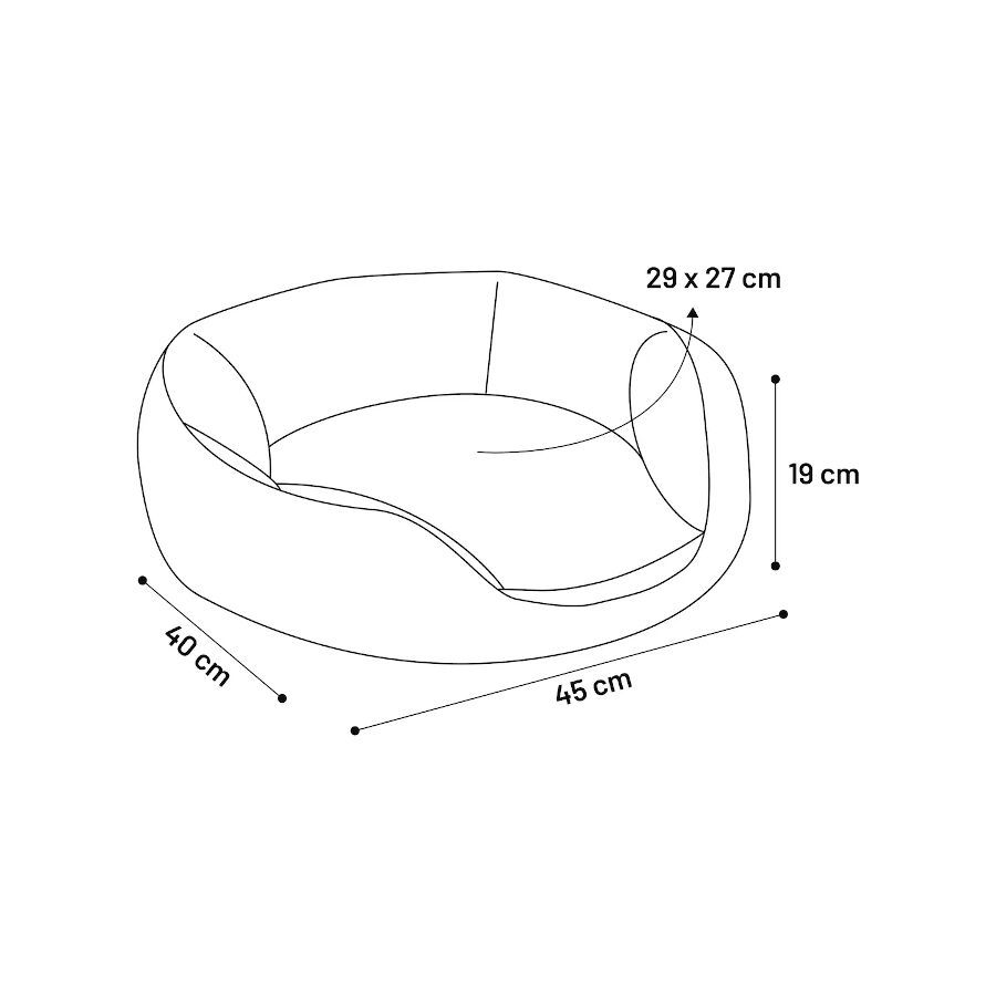 Flamingo Marlena Pent&aacute;gono Rojo/Beige con Cremallera Cama para perros, , large Imagen numero 5