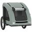vidaXL Remolque de bicicleta para perros hierro y tela Oxford gris, , large indicador imagen numero 8