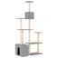vidaXL Rascador para gatos con postes de sisal gris claro 180 cm, , large indicador imagen numero 4