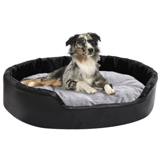 Vidaxl sofá acolchado antideslizante ovalado gris para perros