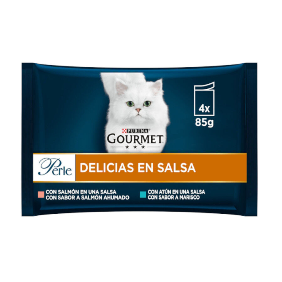 Gourmet Perle Filetes de Salmón y Atún en salsa sobre para gatos thumbnail